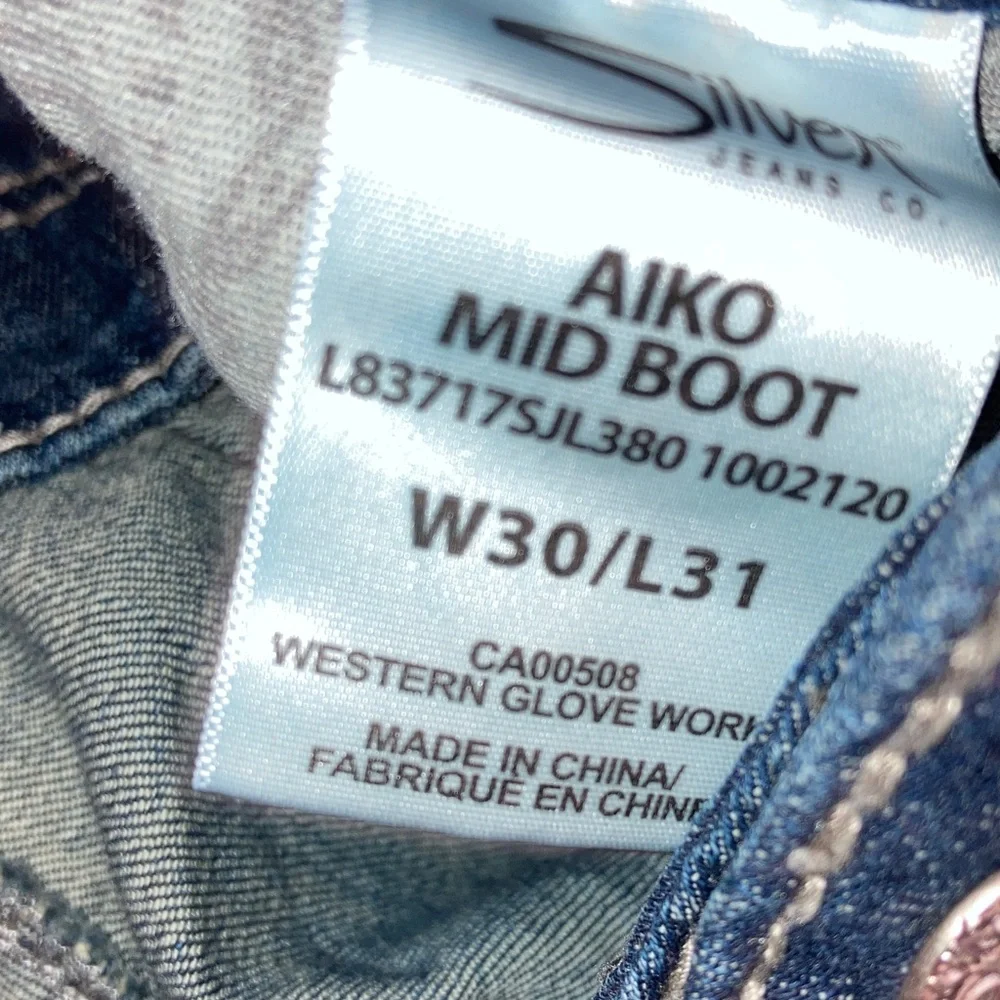 Silver Dark Blue Women's Denim Jeans 30 - Picture 7 of 8